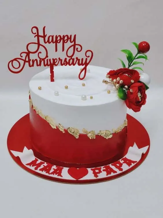 beautiful happy anniversary cake